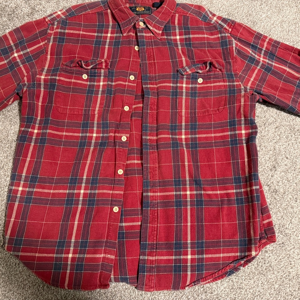 Route 66 Red and Blue Plaid Casual Shirt